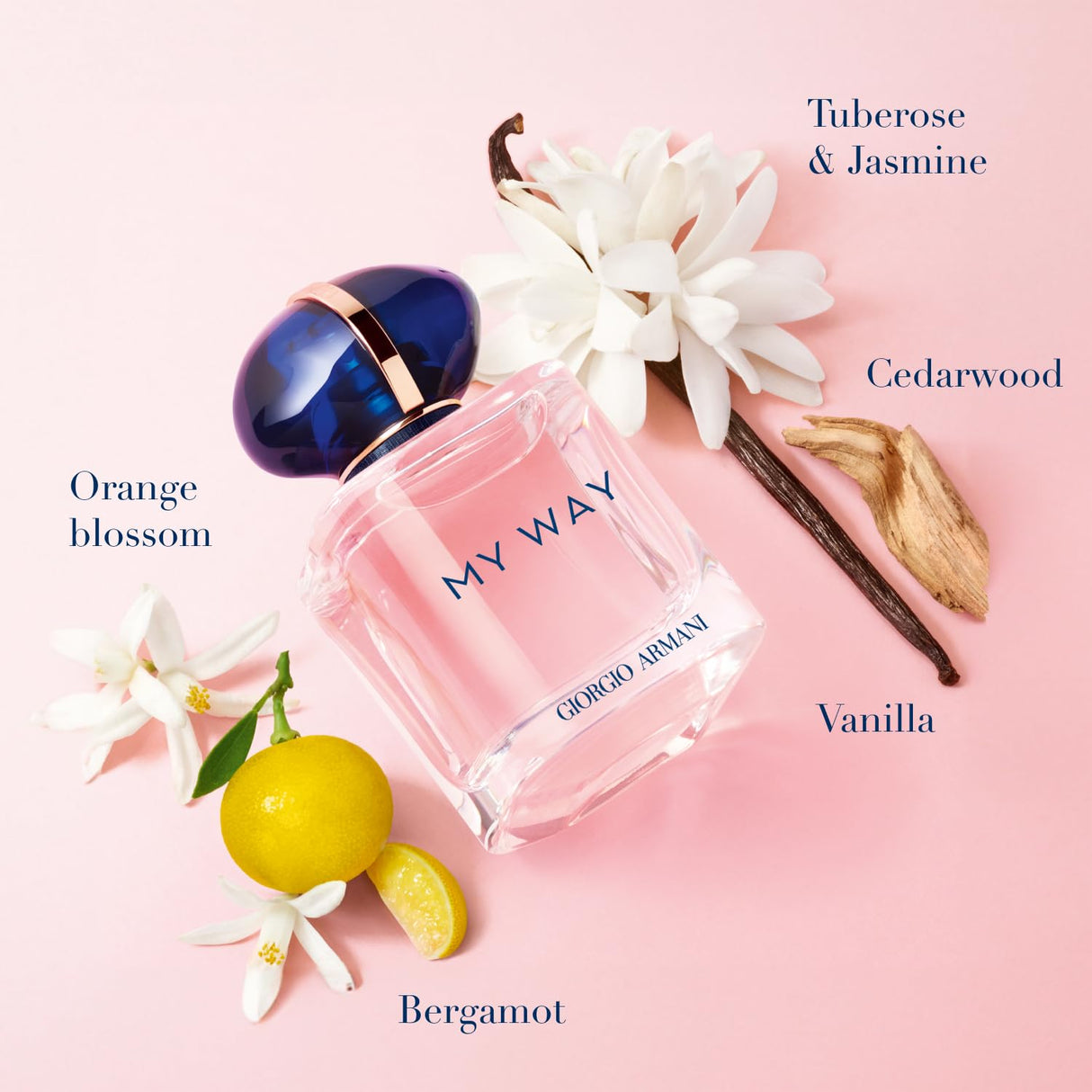 Armani Beauty - My Way - Eau de Parfum - Women's Perfume - Floral Woody Fragrance - Bergamot, Orange Blossom, Tuberose, Jasmine, Cedarwood, Vanilla and White Musk Notes - 1.0 FL Oz