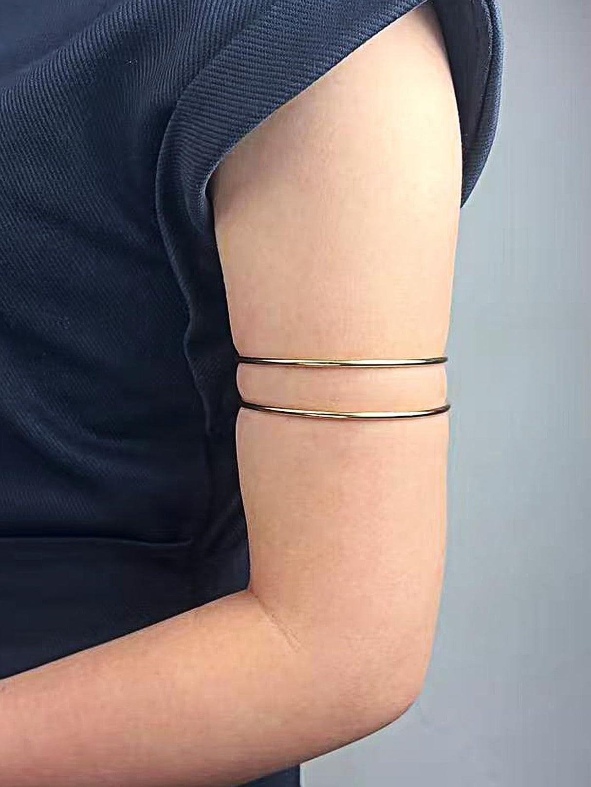 UEMXIYU 6Pcs Arm Cuff Upper Arm Band Cuff Bracelet Bangle for Women Adjustable Armband Set (6 pcs)