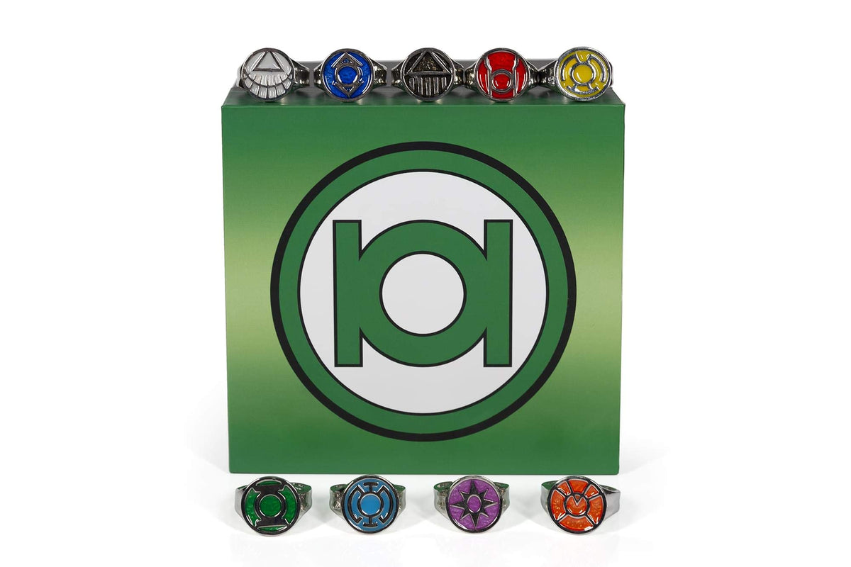 DC Comics Green Lantern Power Rings Emotional Spectrum | Includes 9 Adjustable Rings Featuring Each Emotion