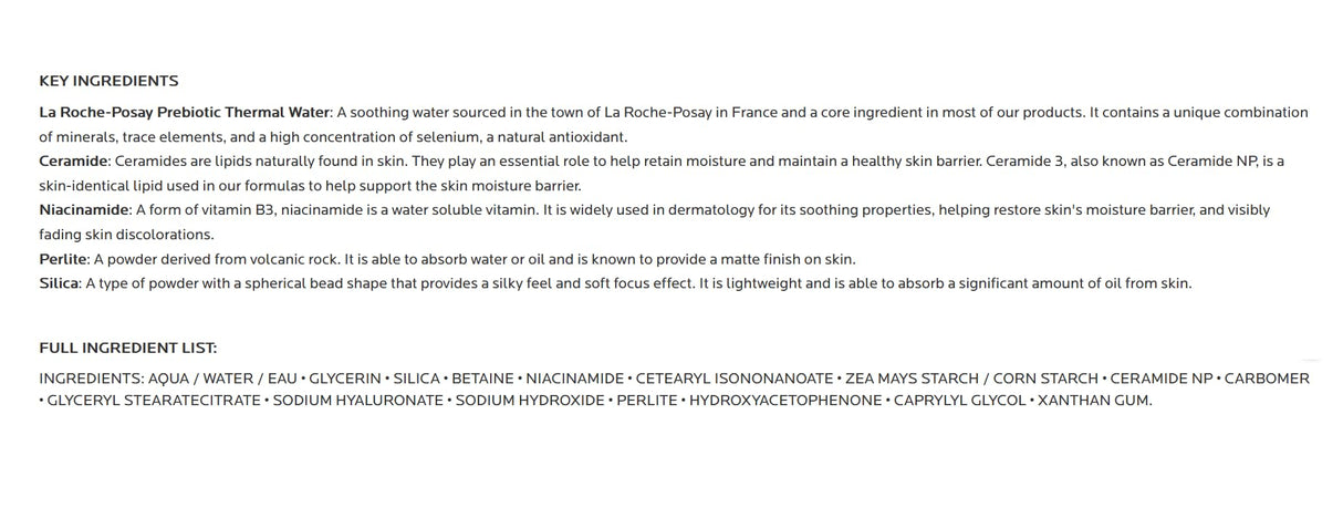 La Roche-Posay Toleriane Double Repair Matte Face Moisturizer, Daily Moisturizer For Oily Skin With Ceramide And Niacinamide For All Skin Tones, Oil Free, Non-Comedogenic