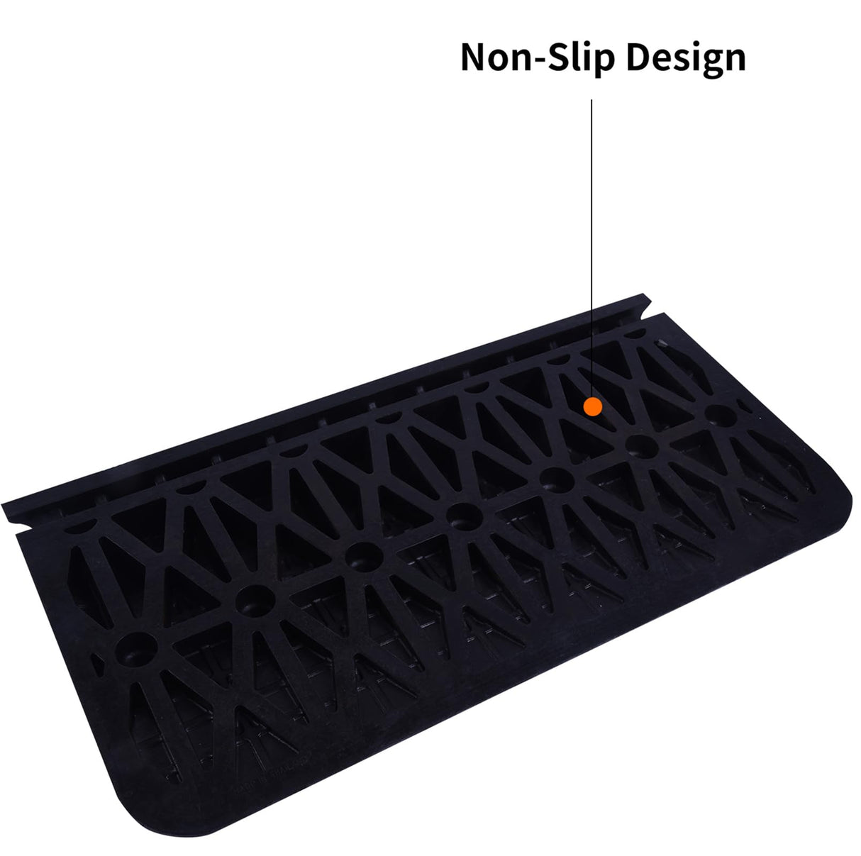 BESEA 2" Rise Rubber Threshold Ramp Wheelchair Ramp for Home Doorways 3.6 Feet Long 2200lbs Load Capacity Power Scooter Ramp