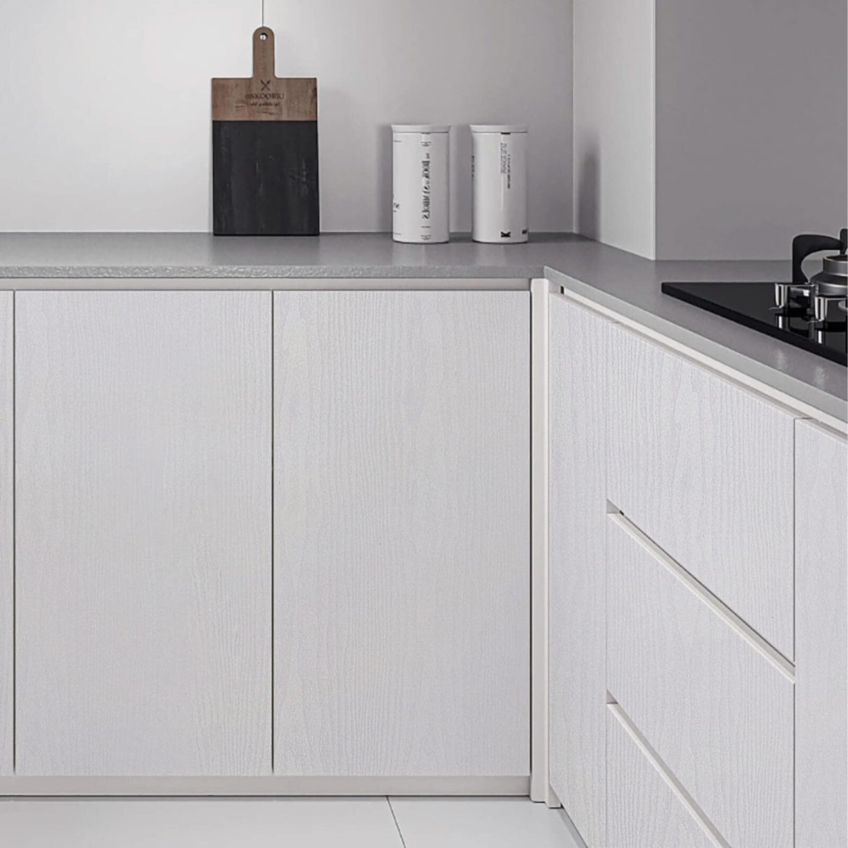 Heroad Peel and Stick Wallpaper 17.5" x 197" Wood Contact Paper Wood Wallpaper White Wood Grain Contact Paper Thicken Textured for Cabinets and Drawers Countertops Waterproof Self Adhesive Vinyl