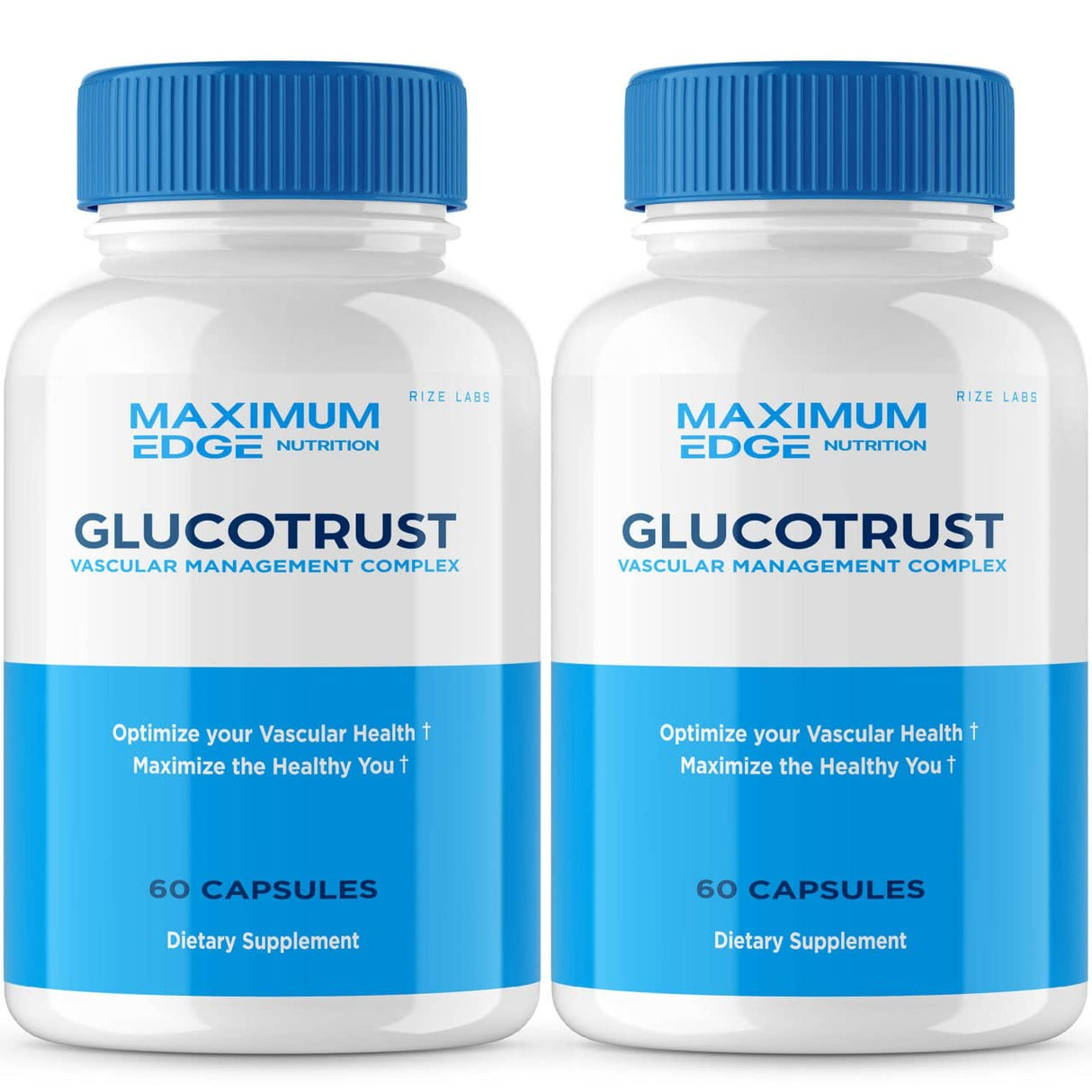 rize labs - Glucotrust Supplement Capsules, Advanced Balance Max Formula Complex Blend Edge (120 Capsules)