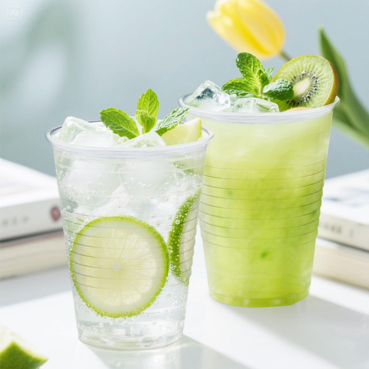 SIUQ 300 Pack 12 oz Plastic Cups, Clear Disposable Drinking Water Cups for Cold Beverages, Ideal for Party, Picnic, BBQ, Wedding, Travel, Halloween, Christmas, Events