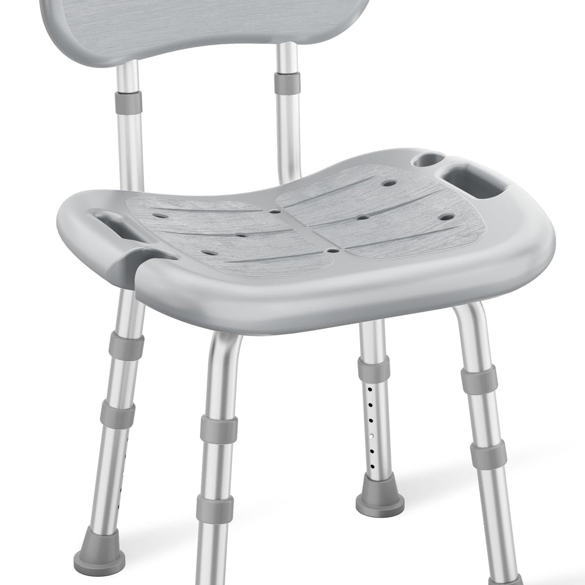 HOMLAND Shower Chair for Inside Shower with Removable Back, FSA/HSA El ...