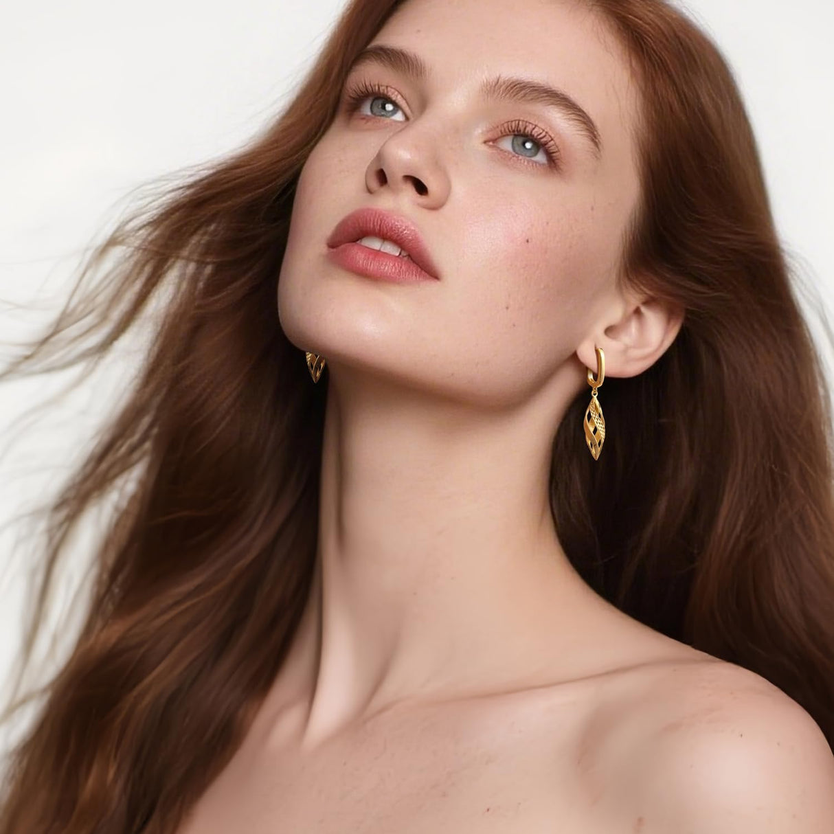 YAUVC 14K Gold Earrings for Women Gold Hoop Dangle Drop Earrings for Women