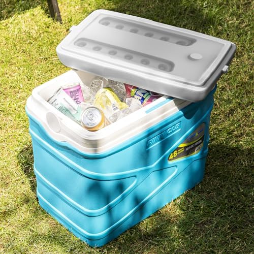 Pinnacle 10 Liter Insulated Cooler Lunch Box -Portable Camping/Picnic Hard Cooler –Coolbox Keeps Cool for 48 hrs. with Ice Retention–Heavy Duty Cooler for Beach, Grill, Travel,Tailgating,Small