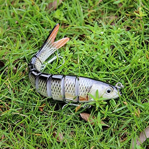 TRUSCEND Swimmax for Freshwater and Saltwater, Lifelike Fishing Lures for Bass Trout Crappie Walleye Pike Bluegill Salmon, Swimbait for Bass Fishing, Amazing Fishing Gear Gifts for Family Fishing