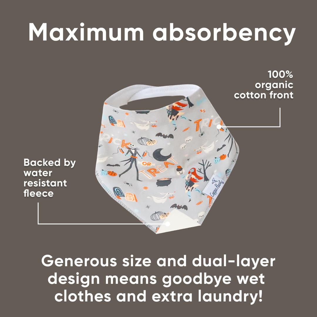 Copper Pearl Baby Bandana Drool Bibs for Drooling and Teething 4 Pack Gift Set Nightmare Before Christmas