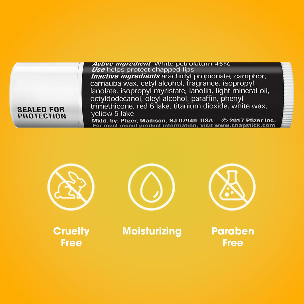 ChapStick Bulk Lip Balm, Classic Original 144-Count – Lip Moisturizer for Dry Lips, 0.15 Oz Ea