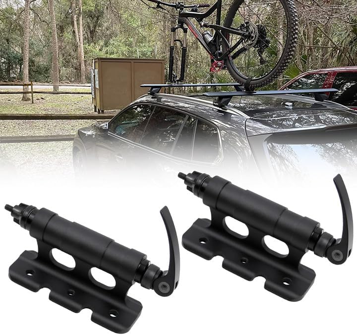 RYANSTAR RACING 2Pack Bicycle Rack Mount Front Fork Mount Bracket with Quick Release Alloy Fork Block Mounts Compatible with Most Mountain Bikes Road Bicycles E Bikes