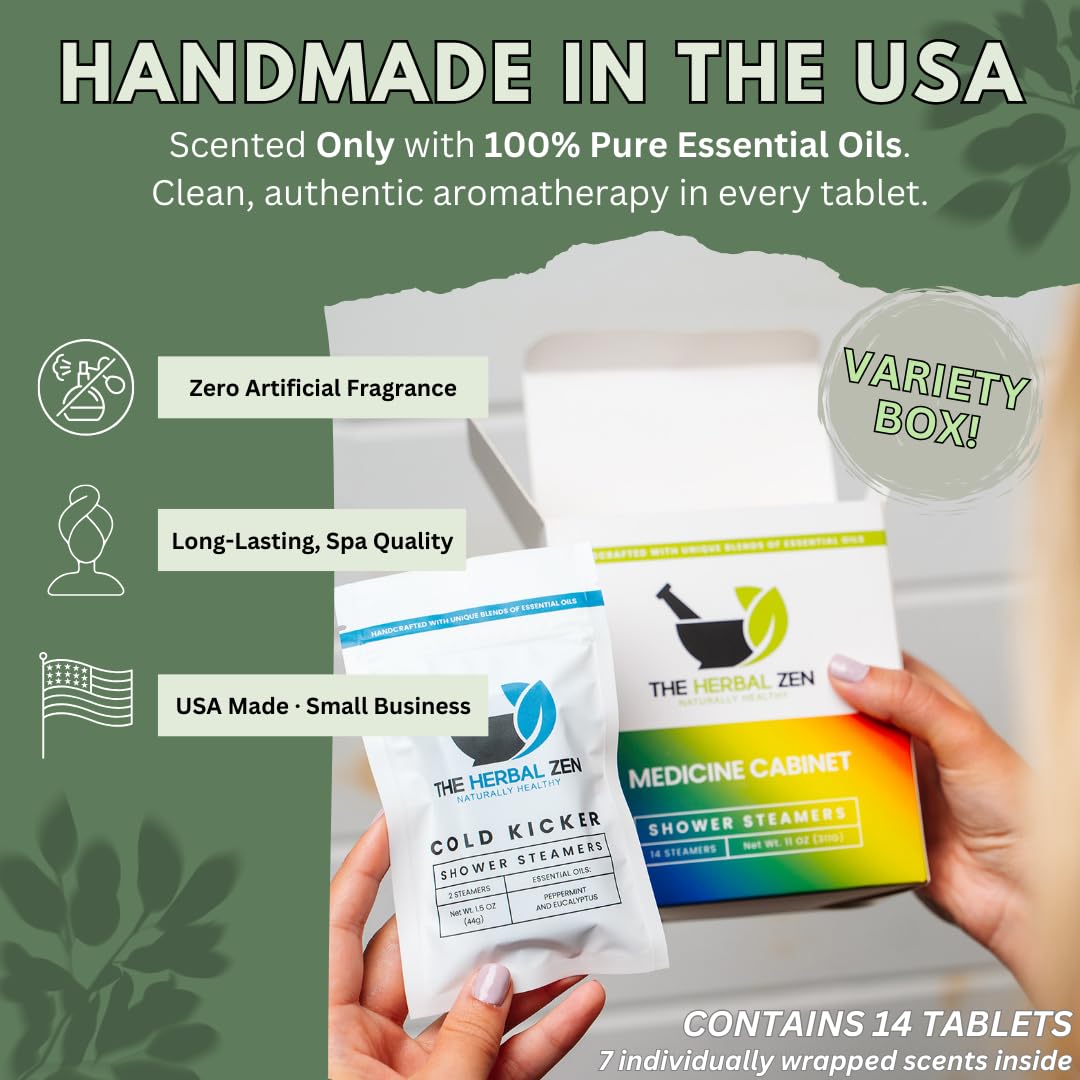 Shower Steamers Aromatherapy Tablets – Variety Pack - Shower Bombs Aromatherapy Made in USA – Self Care Gifts for Women and Men – Natural Essential Oils – Adult Christmas Stocking Stuffers (14 Pack)