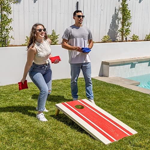 GoSports Portable Cornhole Sets, 8 Styles – Choose 4 x 2 ft or 3 x 2 ft - Boards Include 8 Bean Bags, Travel Case, and Game Rules