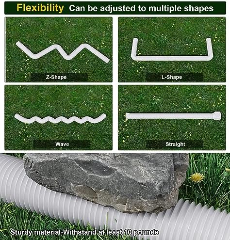 Rain Gutter Downspout Extensions, Downspout Extender for Rainwater Drainage Flexible, Down Spout Drain Extension Pipe and Extendable from 21 to 66 Inches (2 Pack, White)