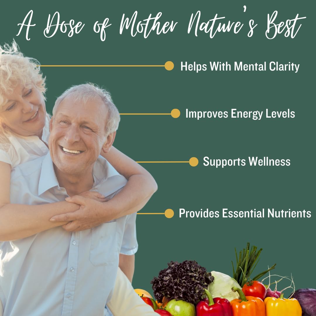 SUBSTANCE. - Nature's Sustenance Daily Greens, Daily Fruit and Veggies Supplement - Enhance Energy, Mental Clarity - Fruits and Vegetables Supplements - US Made, Vegan-Friendly - 30 Servings.