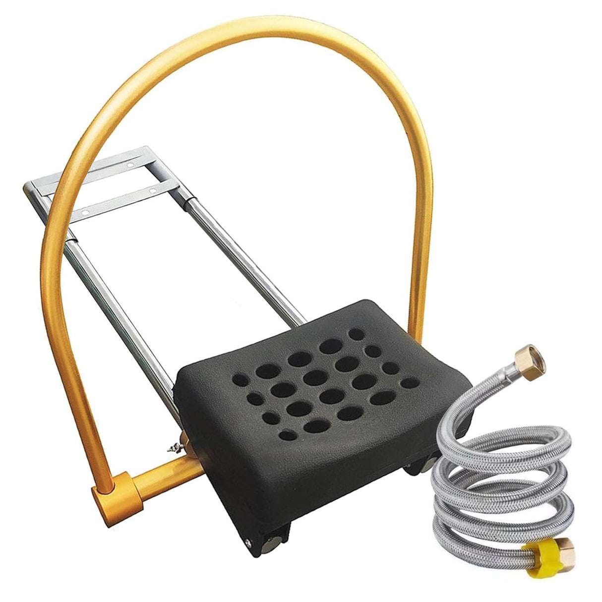 YTQHERQR Water Circulation Hair Head Spa Equipment with Pillow, Water Circulation Frame Rack with 39.37" 304 Stainless Steel Water Hose, Shampoo Bed Accessories, for Hair Salon Massage Shower