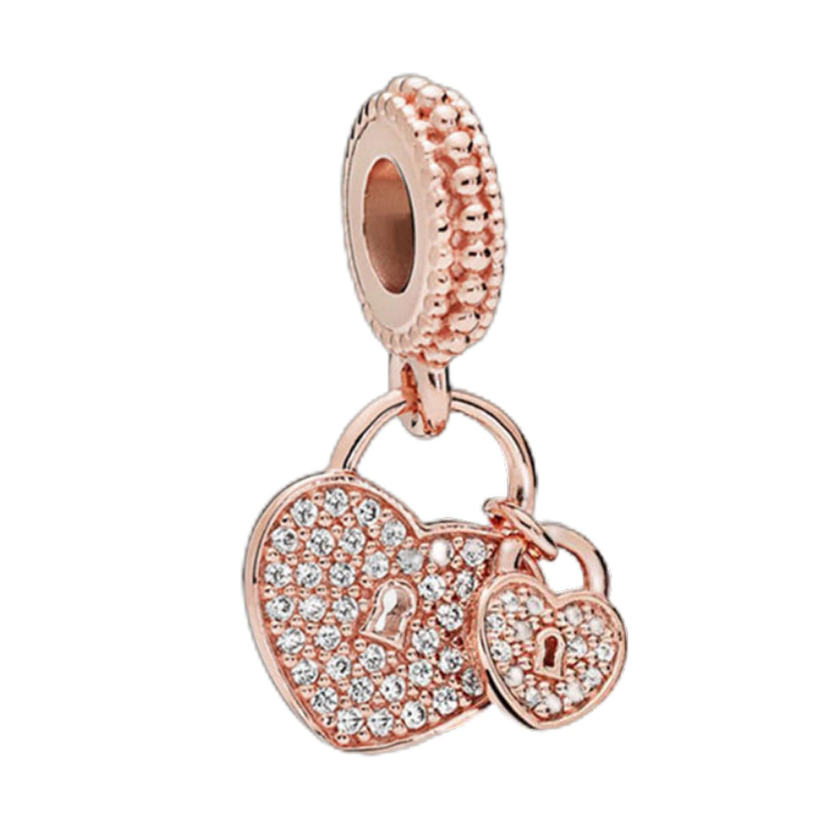 MITSOKU 9Pcs Silver Rose Gold Charms Set Compatible with Pandora Bracelets - Fashion Dangle Beads for Women, Birthday/Travel/Family Theme Jewelry Gifts