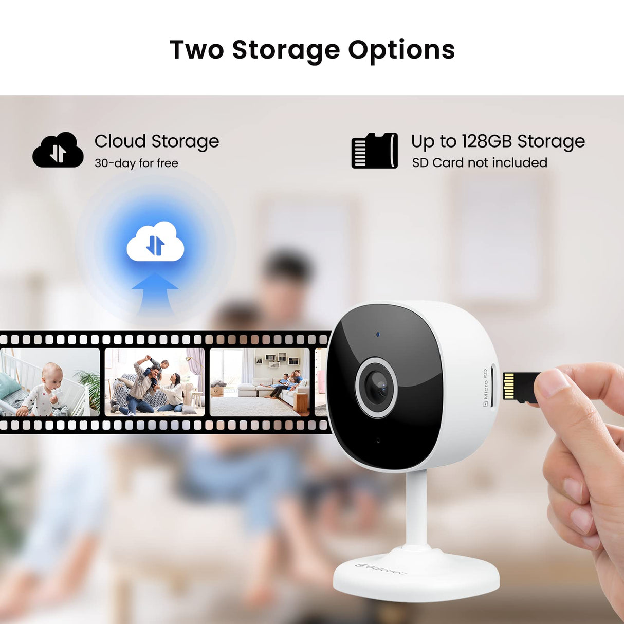 Indoor Cameras for Home Security 2K, Galayou Wireless Baby Monitor with Two-Way Audio, WiFi Cameras with APP for Phone, Smart Siren, Works with Alexa/Google Home(G7-4PACK)