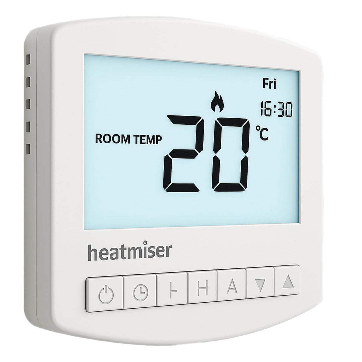 Kudos-Trading - Heatmiser Slimline V4 Programmable Room Thermostat for Water Underfloor Heating and Central Heating System Not Electric Ufh, Built In & Remote Air Sensing 3amp Mains Powered.