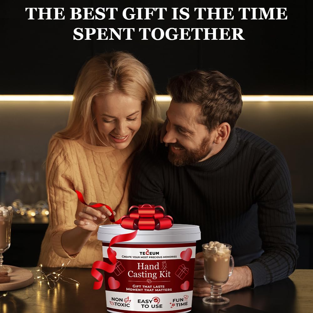 TECEUM Hand Casting Kit β Unique Gift for Babies & Adults β Ideal DIY Gift for Your Loved Ones, Couples, Family β For Wedding, Anniversary, Baby Shower, Motherβs Day, Christmas β Romantic Gifts β Kit1