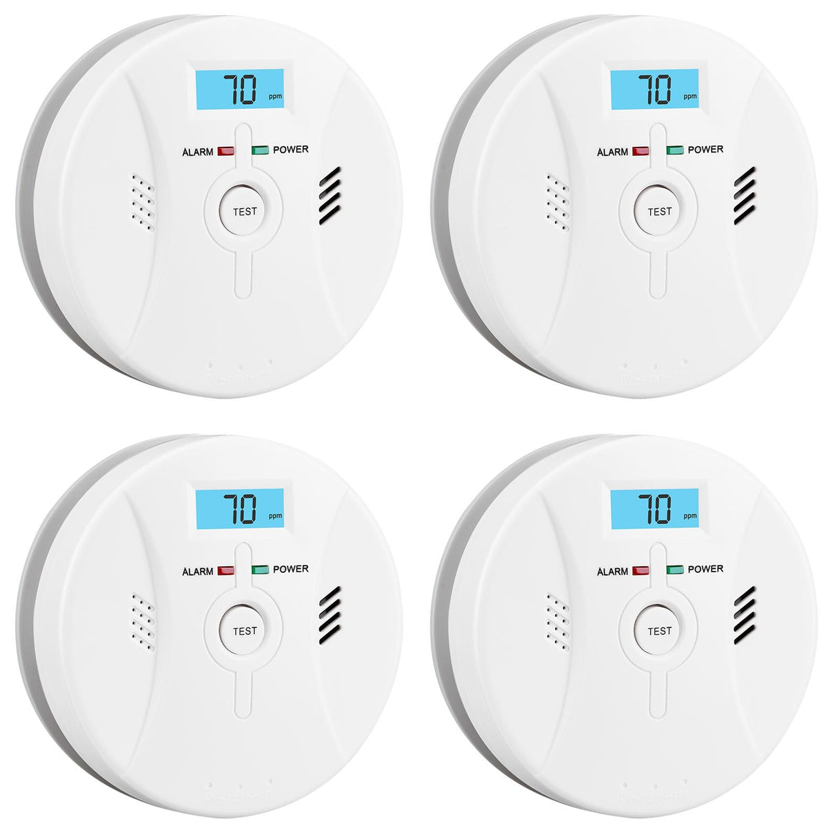 SHYEEH Smoke and Carbon Monoxide Detector, Combination Smoke Alarm and Carbon Monoxide Detector Battery Powered, CO Detector Alarm with Sensitive Sensor, Sound Warning and LCD Display, CDR-803