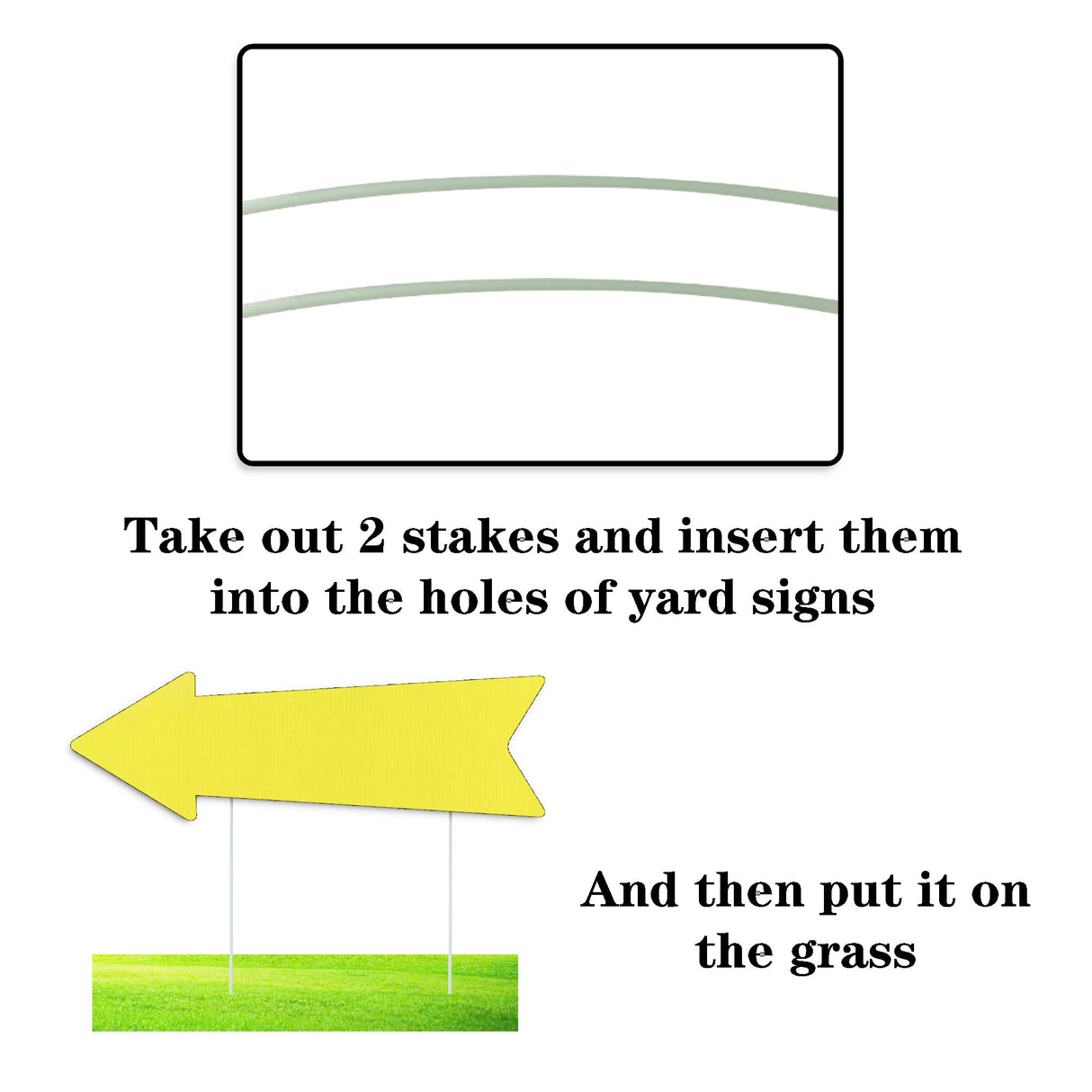 Yellow Arrow Signs with Stakes 16 x 5 Inches,This Way Directional Arrow Yard Signs,Christmas Party,Wedding Yard Signs, Birthday Party Signs (20)