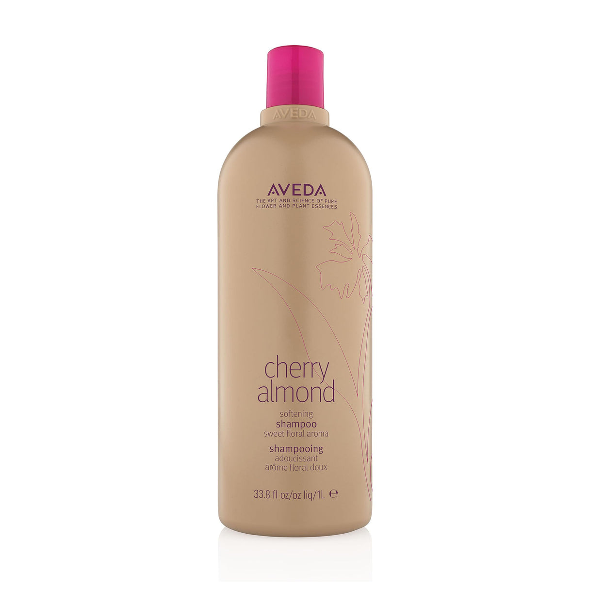 Aveda Cherry Almond Softening Shampoo | Gentle Daily Shampoo | for Normal to Dry Hair | 97% Naturally Derived* | Silicone Free | Iconic Cherry Almond Aroma of Tonka, Orange, Ylang Ylang, 33.8 Fl Oz