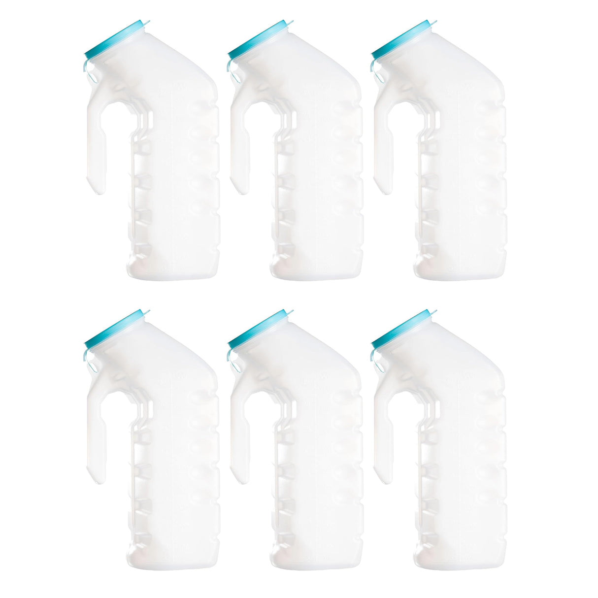 Urinals for Men with Translucent Lid – 32 Oz. Bottle – 6 Pack-Male Urinal Bottles with Glow in The Dark Lid– Durable and Reliable – Practical Design – for Camping, Travel People… (6 Pack, 32, Fl Oz)