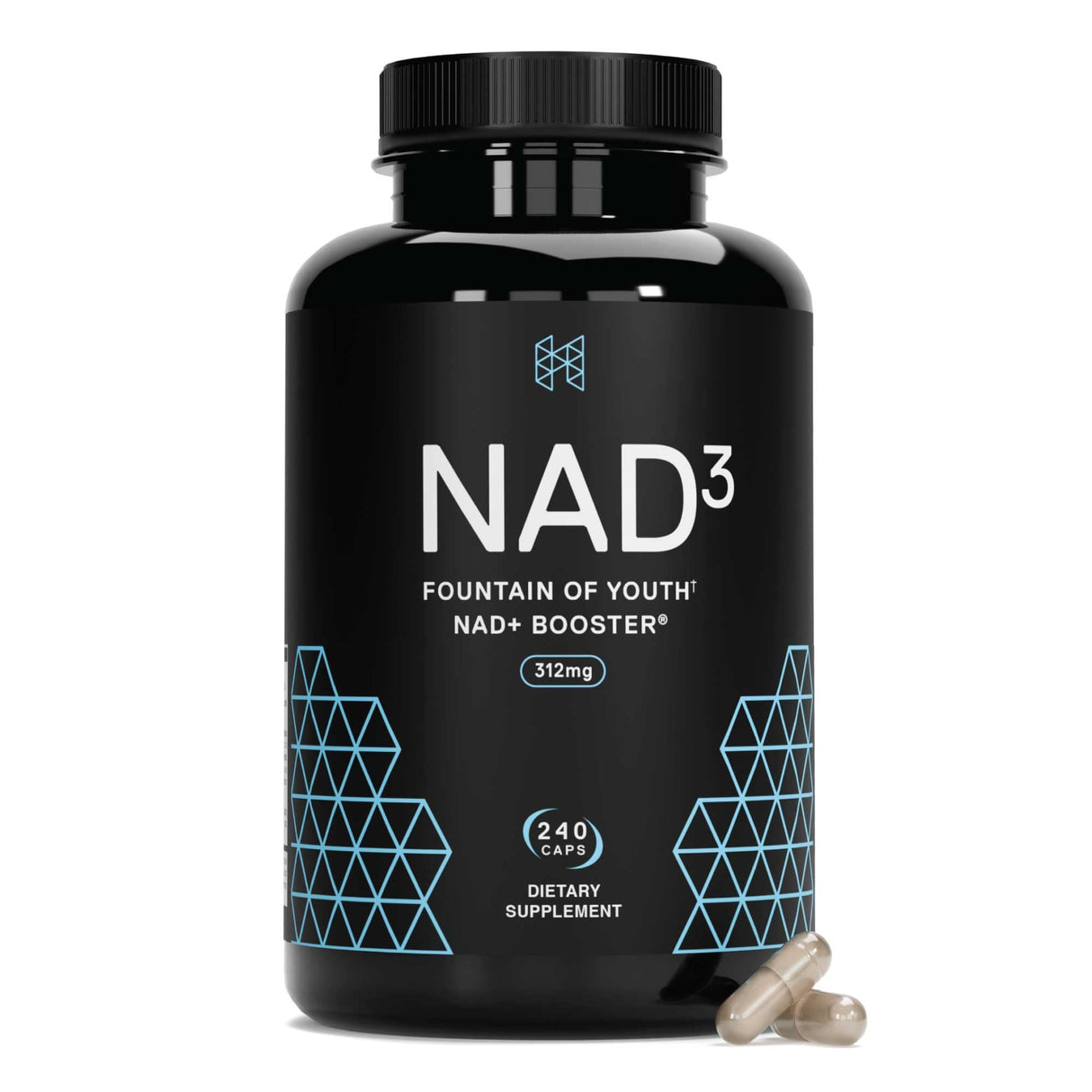 HPN Supplements NAD3 NAD+ Booster | Extra Value Size 4 Month Supply | Clinically Proven & Independently Tested - Metabolic Repair | 312 mg per Serving - 240 Capsules