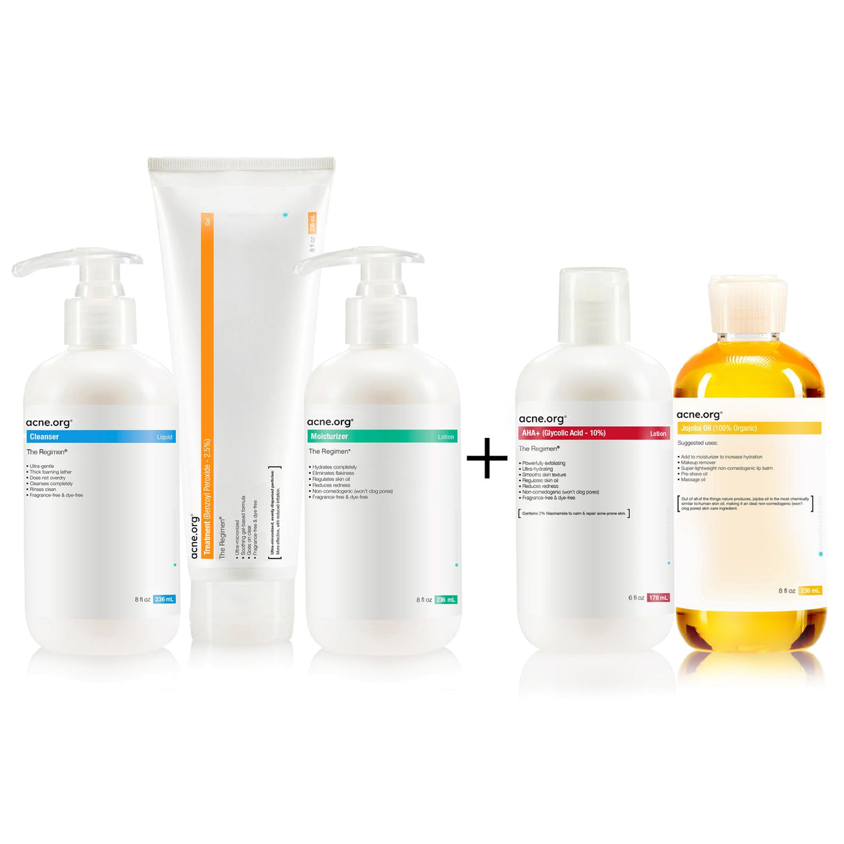 The Regimen Kit Plus - Acne.org - Complete Acne Treatment Kit - 8 oz.