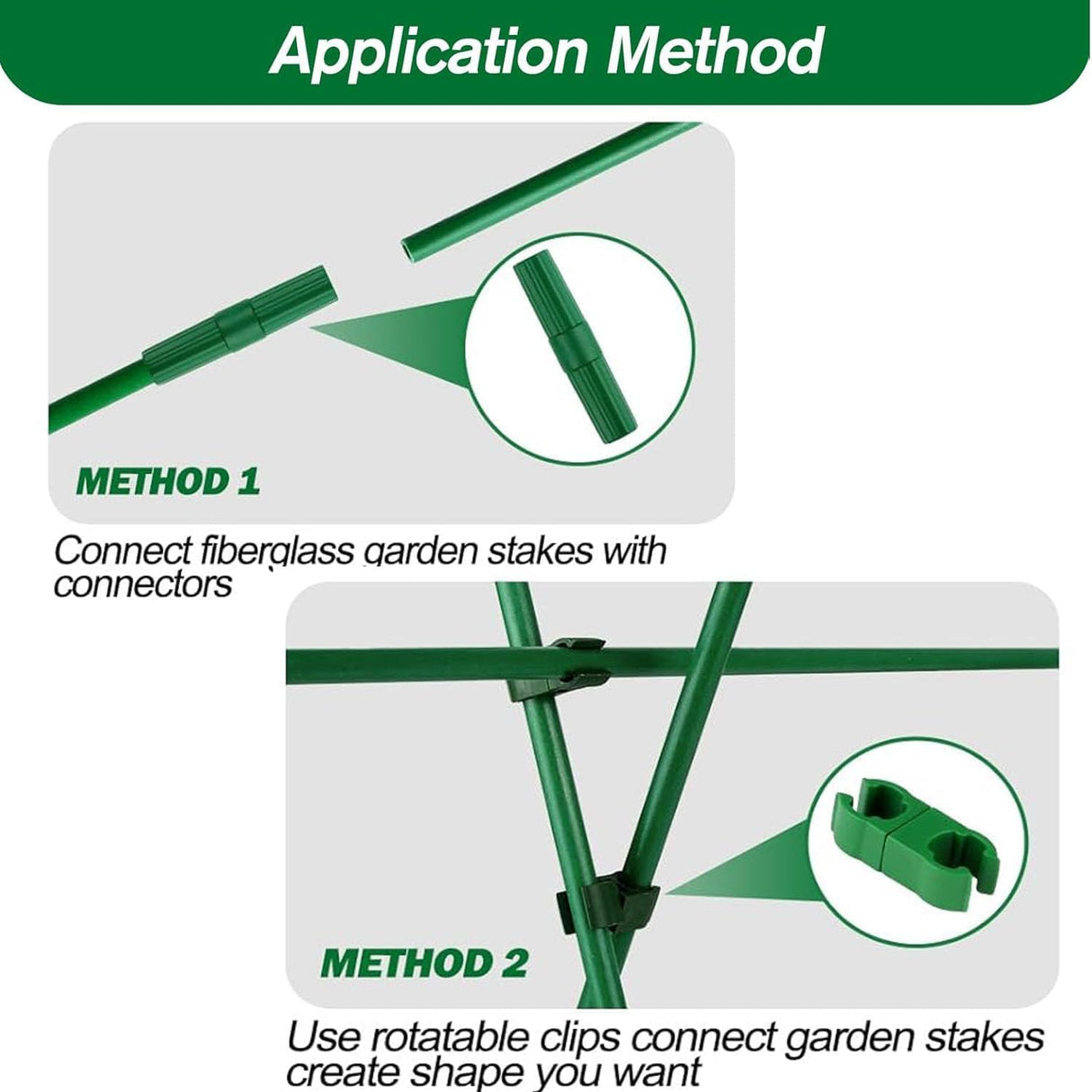 70Sets Garden Stakes Set 255pcs with 14 Inch Plant Sticks and Stake Arms, DIY 4ft 5ft 6ft 7ft 8ft Tomato Stakes, Garden Stakes for Vegetables Tomato Pepper Indoor Outdoor Plants