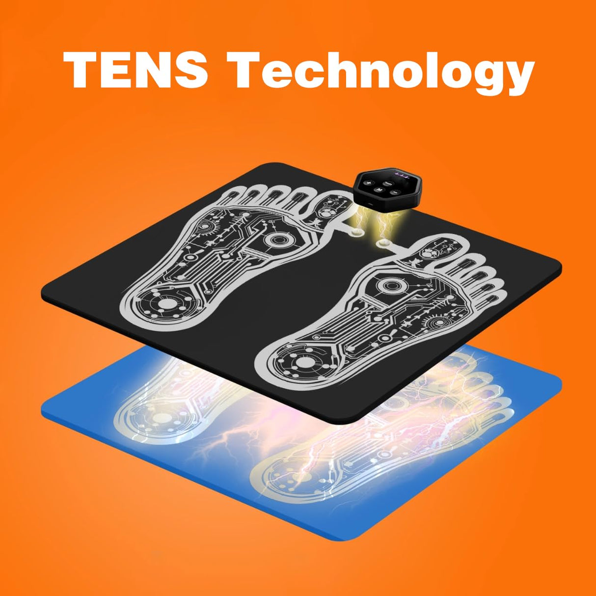 OKJY Transcutaneous Electronic Nerve Stimulator with Foot Electrode Pad