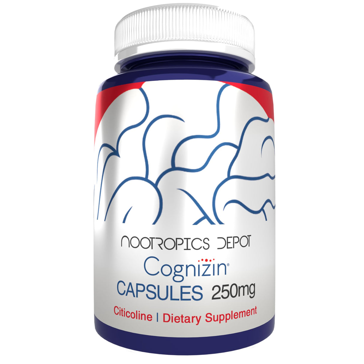 Nootropics Depot Cognizin Citicoline Capsules | 60 Count | Choline Supplement | Brain Health Supplement | Regulates Memory and Cognitive Function | Supports Attention, Focus and Recall