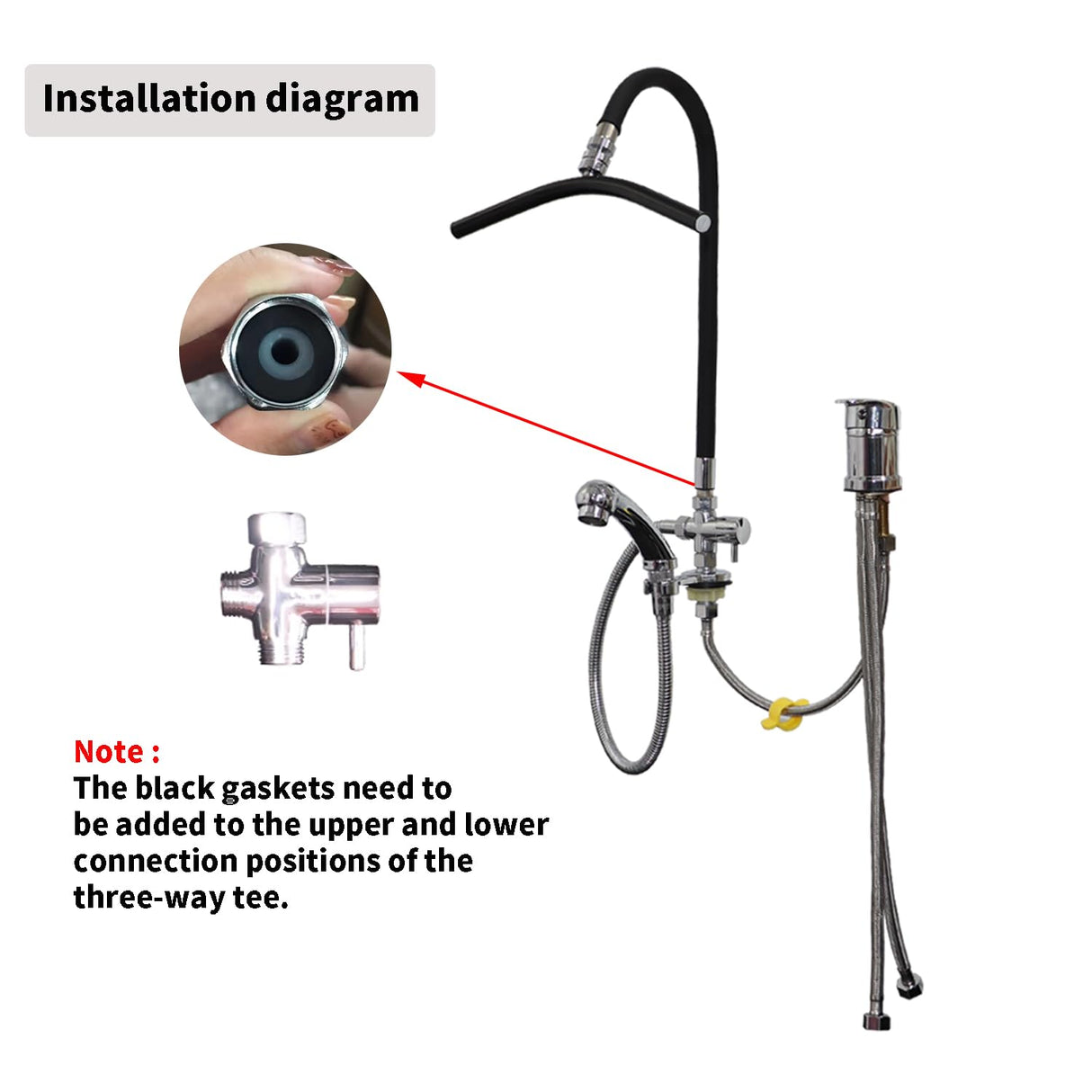 Generic Head Spa Waterfall Shower Head for Shampoo Sink Water Spa&Salon Care Adjustable Black, Silver