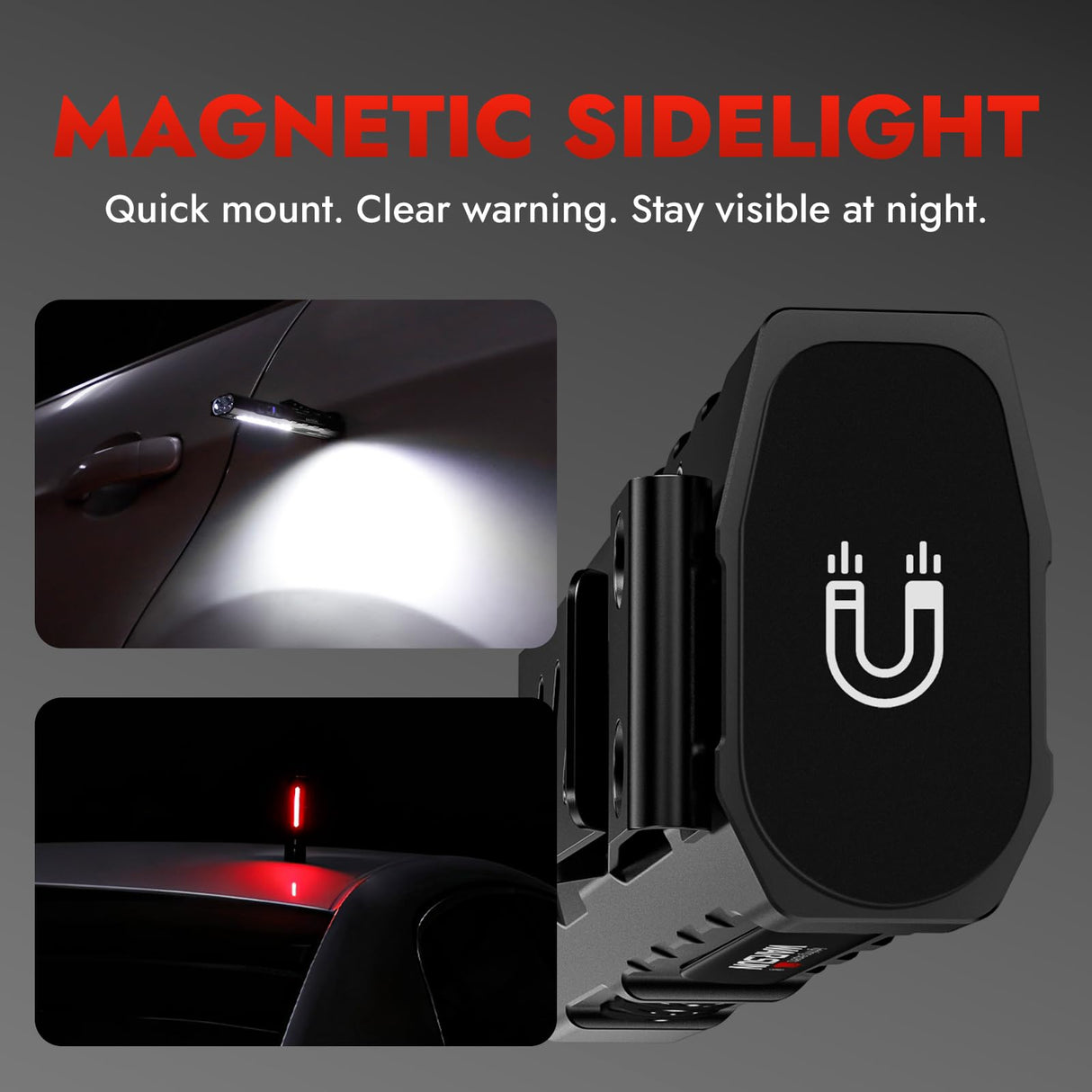WARSUN T9PRO Pocket Flashlight Rechargeable, 1500 Lumen EDC Flashlight with Magnet Base and Clip, Compact Work Light for Dog Walking, Camping, Car Repair, Home Repair, Power Outages and Everyday Carry