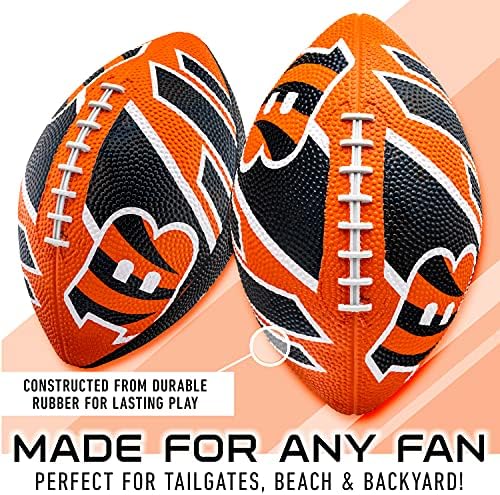 Franklin Sports NFL Team Footballs - Rubber Youth Mini Footballs for All NFL Teams - Kids Junior 8.5" Football - Official NFL Licensed Footballs