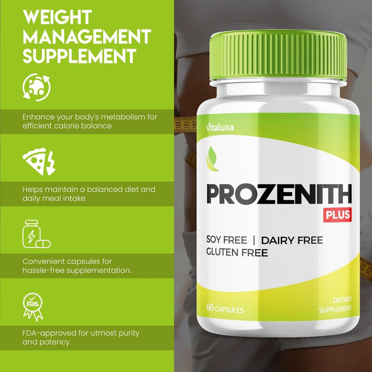 (3 Pack) Prozenith Plus Capsules, Prozenith Pills Supplement for Men Women, Prozanith Maximum Strength Formula Wait Pink Salt Prosenith Caffeine Dietary Natural Ingredients Proven Results (180 Ct)