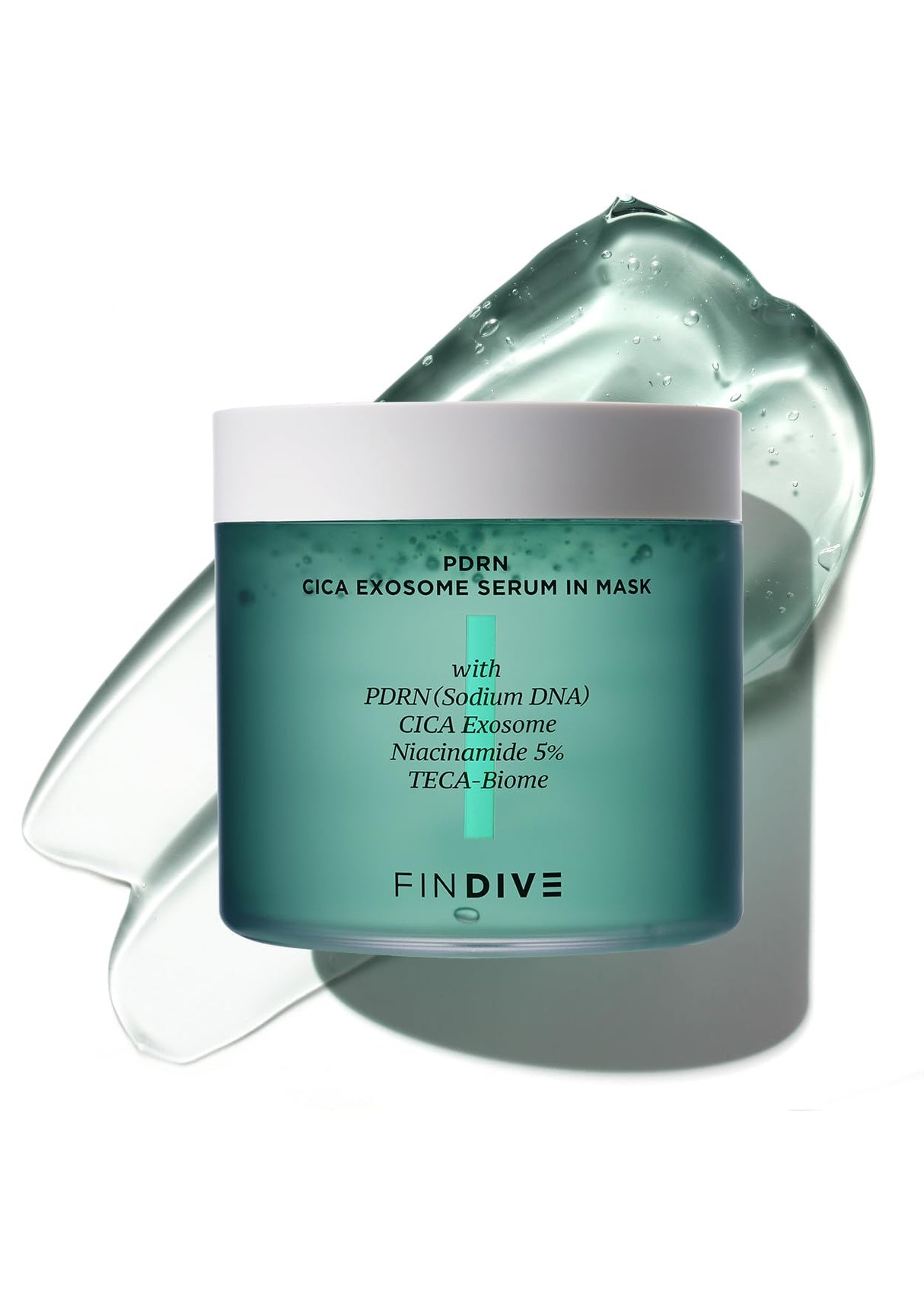 FINDIVE OFFICIAL PDRN CICA Exosome Serum in Mask, PDRN (Sodium DNA) 5,000ppm, Cica Exosome 1,000ppm, Marin Collagen, Soothes, Regenerates Skin, 6.76fl.oz