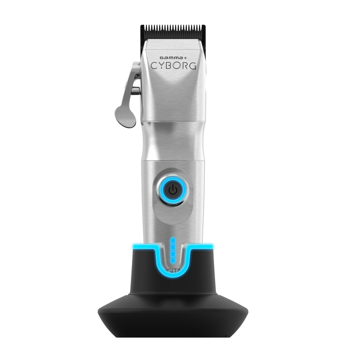 GAMMA+ Cyborg Professional Metal Cordless Ergonomic Hair Clipper with Digital Brushless Motor