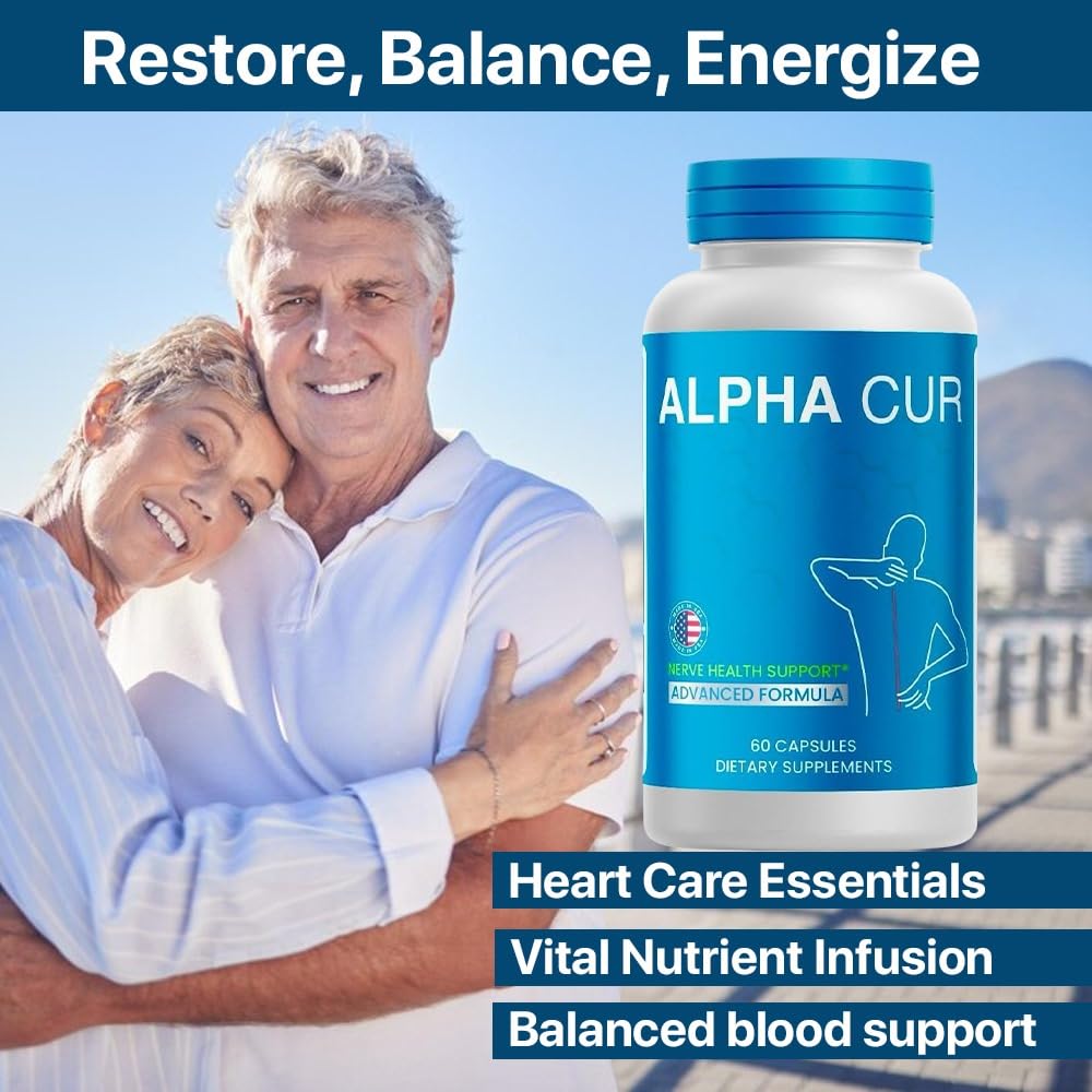 (2 Pack) Alpha Cur Nerve Capsules – All Natural AlphaCur Supplement Pills for Maximum Strength, Health, & Daily Fitness (120 Caps)