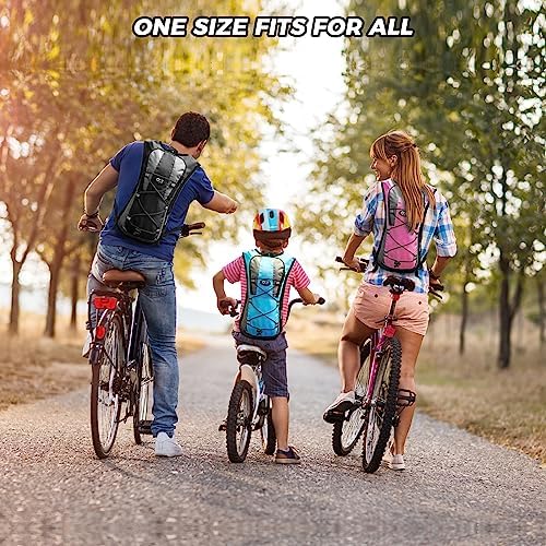 Hydration Backpack Hydration Pack Water Backpack with 2L(70-Ounce) Hydration Bladder for Men Women Kids for Running Hiking Biking Climbing