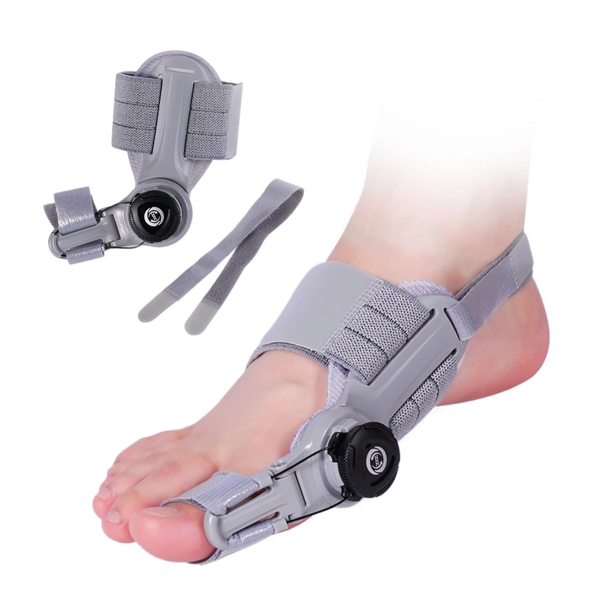 Bunion Corrector for Man and Women Big Toe, Adjustable Bunion Splint for Bunion Relief, Orthopedic Toe Straightener with Anti-slip Heel Strap and Silicone Pad, Suitable for Left and Right Feet
