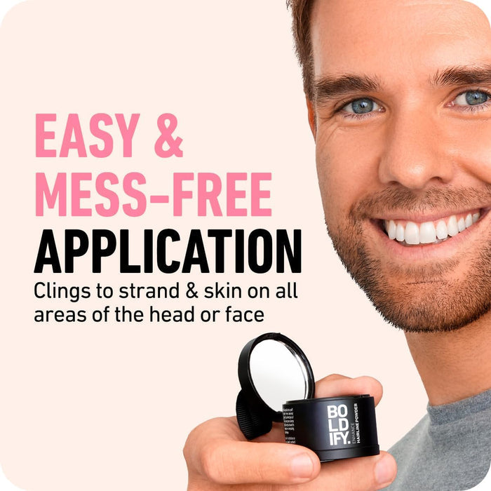 BOLDIFY Hairline Powder Instantly Conceals Hair Loss, Root Touch Up Hair Powder, Hair Toppers for Women & Men, Hair Fibers for Thinning Hair, Root Cover Up, Stain-Proof 48 Hour Formula (Light Blonde)