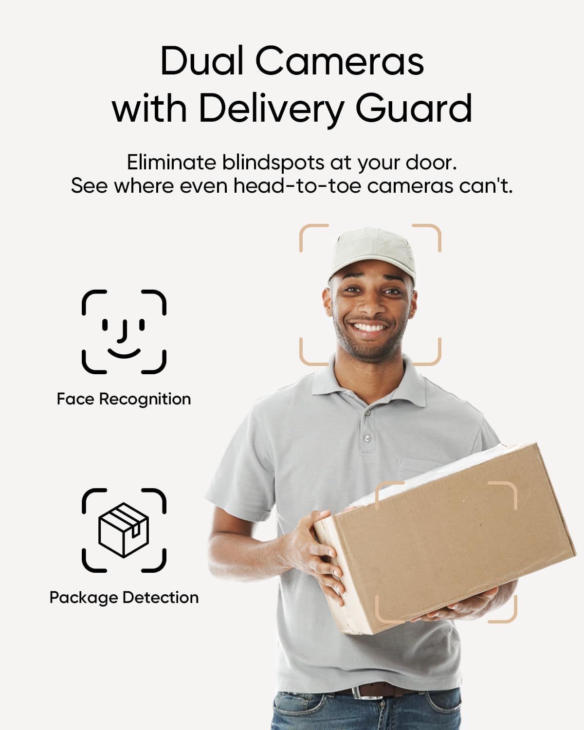 eufy Security Video Doorbell E340,No Subscription,Dual Cameras, 2K FHD,Head-to-Toe View, Doorbell Camera Wireless & Wired, Color Night Vision, Two-Way Talk, AI Motion/Package Detection, Built-in 8GB