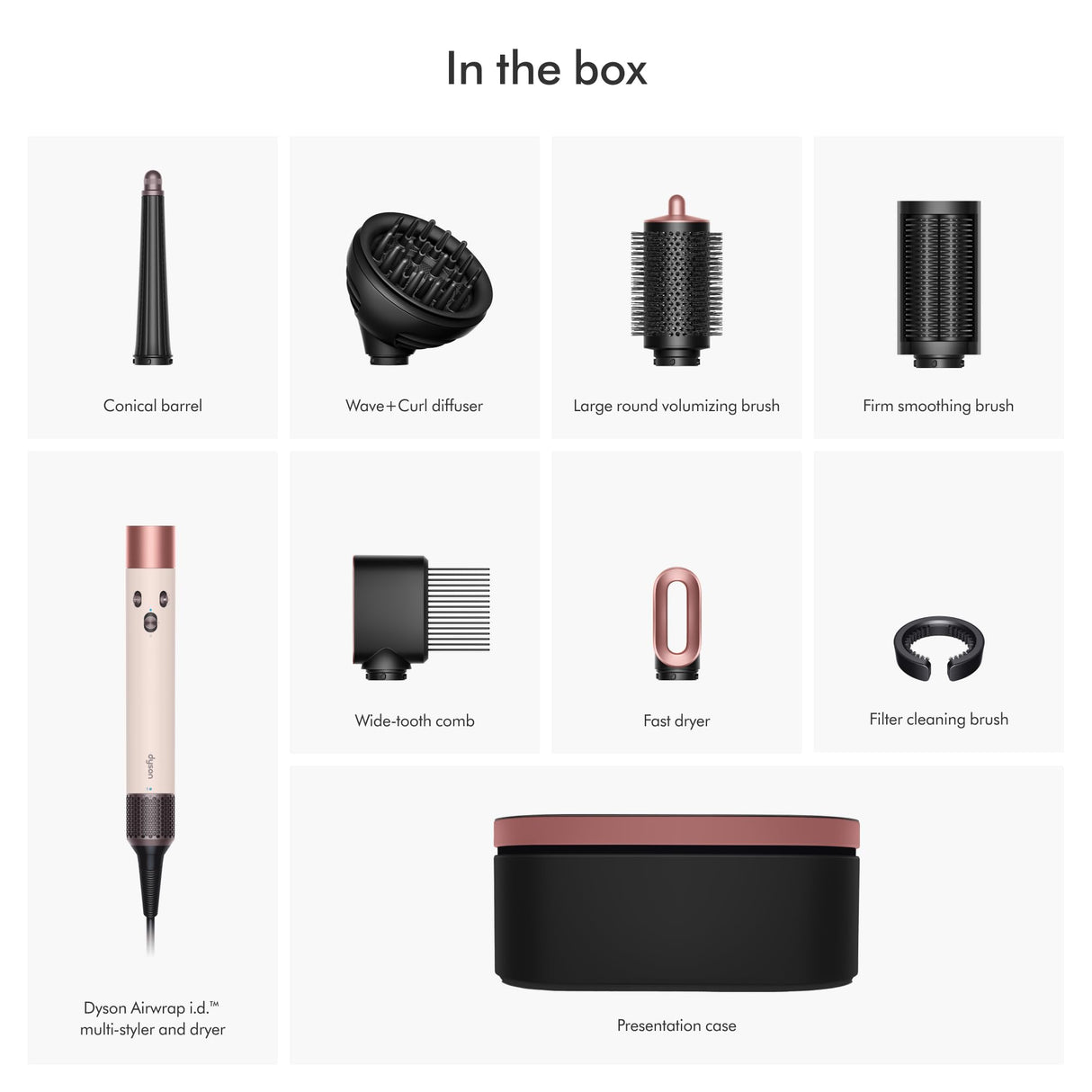 Dyson Airwrap i.d.™ Multi-Styler and Dryer Curly+Coily in Ceramic Pink and Rose Gold