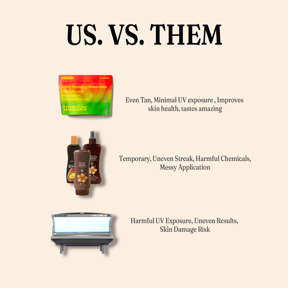 Tannies Tanning Gummies | Natural Tanning Supplement with Astaxanthin, Lycopene & Beta Carotene | Vegan, Non-GMO | Boost Melanin for Radiant Skin | 30-Day Supply for Skin Health & Glow