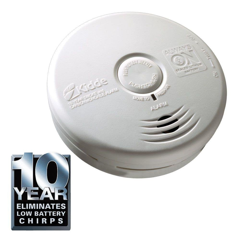 Kidde P3010K-CO Worry-Free Kitchen Photoelectric Smoke and Carbon Monoxide Alarm with 10 Year Sealed Battery