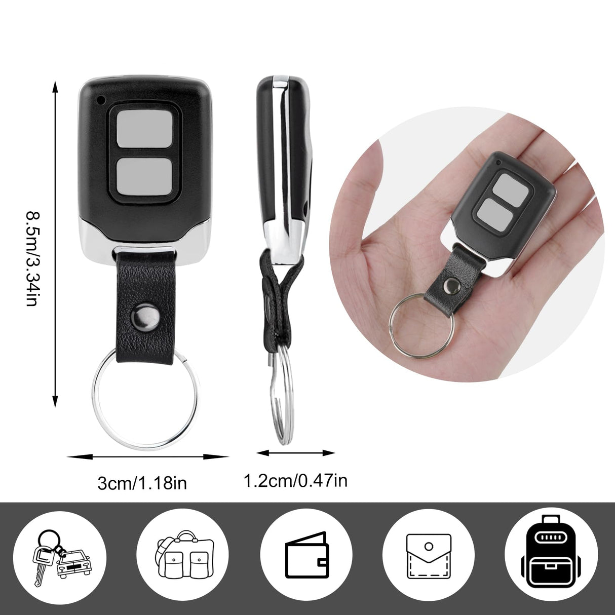 2 Garage Door Opener Remote, for Lift Master Chamberlain Craftsman Garage Door Opener Remote 893LM 893Max 891LM 971LM 973LM 371LM 373LM, Red Orange Green Yellow Purple Learn Button Garage Door Remote