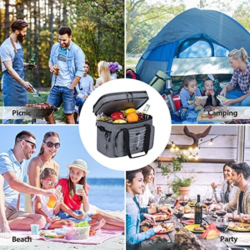 Maelstrom Soft Cooler Bag,Collapsible Soft Sided Cooler,24/30/60/75 Cans Beach Cooler,Ice Chest,Large Leakproof Camping Cooler,Portable Travel Cooler for Grocery Shopping,Camping,Road Trips