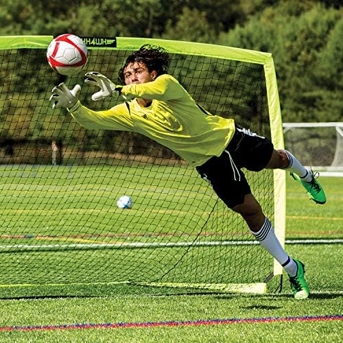 Franklin Sports Blackhawk Backyard Soccer Goal - Portable Pop Up Soccer Nets - Youth + Adult Folding Indoor + Outdoor Goals - Multiple Sizes + Colors - Perfect for Games + Practice